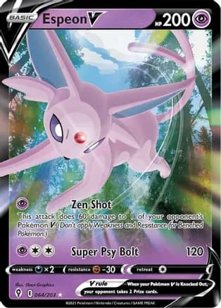 Espeon V — SWSH07: Evolving Skies Pokémon TCG card by 5ban Graphics