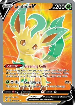 Leafeon V (Full Art) — SWSH07: Evolving Skies