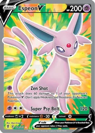 Espeon V (Full Art) — SWSH07: Evolving Skies