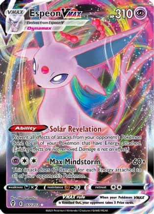 Espeon VMAX — SWSH07: Evolving Skies Pokémon TCG card by 5ban Graphics