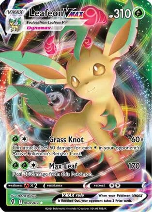 Leafeon VMAX — SWSH07: Evolving Skies Pokémon TCG card by PLANETA Tsuji