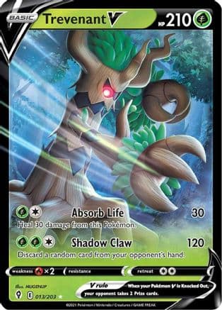 Trevenant V — SWSH07: Evolving Skies Pokémon TCG card by MUGENUP