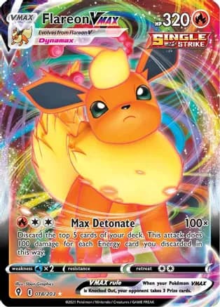 Flareon VMAX — SWSH07: Evolving Skies Pokémon TCG card by 5ban Graphics