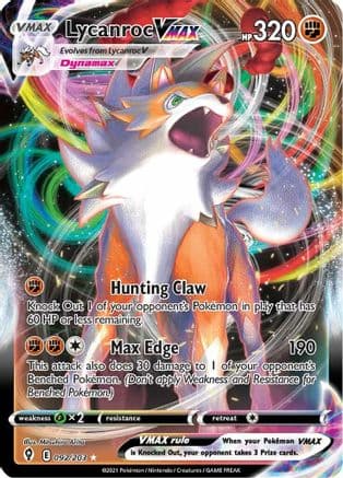 Lycanroc VMAX — SWSH07: Evolving Skies Pokémon TCG card by Mitsuhiro Arita