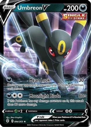 Umbreon V — SWSH07: Evolving Skies Pokémon TCG card by 5ban Graphics