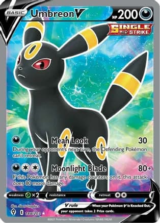 Umbreon V (Full Art) — SWSH07: Evolving Skies