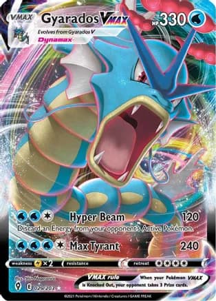 Gyarados VMAX — SWSH07: Evolving Skies Pokémon TCG card by Shin Nagasawa