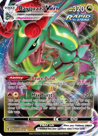 Rayquaza VMAX — SWSH07: Evolving Skies Pokémon TCG card by PLANETA Mochizuki