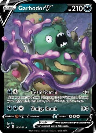 Garbodor V — SWSH07: Evolving Skies Pokémon TCG card by Uta