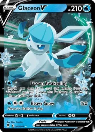 Glaceon V — SWSH07: Evolving Skies Pokémon TCG card by 5ban Graphics