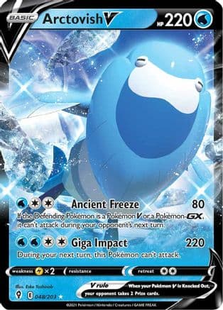Arctovish V — SWSH07: Evolving Skies Pokémon TCG card by Eske Yoshinob