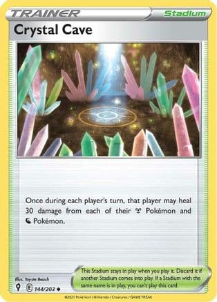 Crystal Cave — SWSH07: Evolving Skies Pokémon TCG card by Toyste Beach
