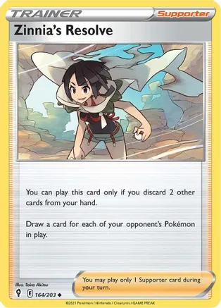 Zinnia's Resolve — SWSH07: Evolving Skies Pokémon TCG card by Taira Akitsu