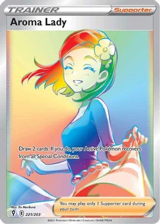 Aroma Lady (Secret) — SWSH07: Evolving Skies Pokémon TCG card by aky Akiyama