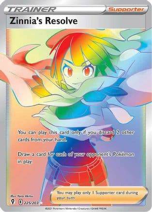 Zinnia's Resolve (Secret) — SWSH07: Evolving Skies Pokémon TCG card by Sara Akari