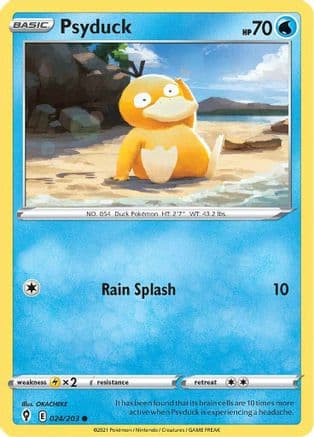 Psyduck — SWSH07: Evolving Skies Pokémon TCG card by OKACHEKE