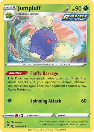 Jumpluff — SWSH07: Evolving Skies Pokémon TCG card by Tika Matsuno