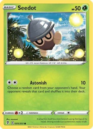 Seedot — SWSH07: Evolving Skies Pokémon TCG card by otumami