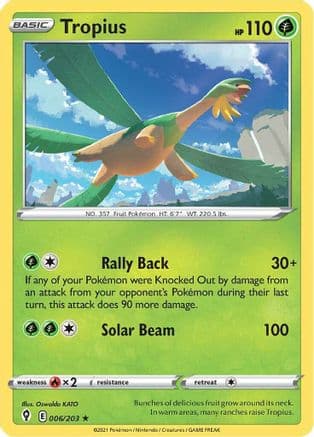 Tropius — SWSH07: Evolving Skies Pokémon TCG card by Oswaldo KATO