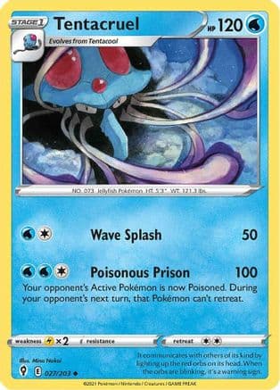 Tentacruel — SWSH07: Evolving Skies Pokémon TCG card by Mina Nakai