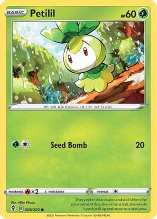 Petilil — SWSH07: Evolving Skies Pokémon TCG card by HYOGONOSUKE