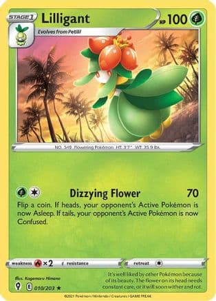 Lilligant — SWSH07: Evolving Skies Pokémon TCG card by Kagemaru Himeno