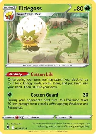 Eldegoss — SWSH07: Evolving Skies Pokémon TCG card by Kouki Saitou