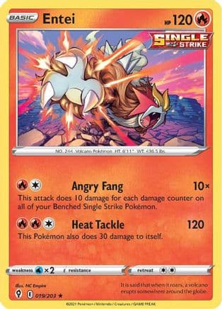 Entei — SWSH07: Evolving Skies Pokémon TCG card by NC Empire