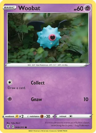Woobat — SWSH07: Evolving Skies Pokémon TCG card by Yuka Morii