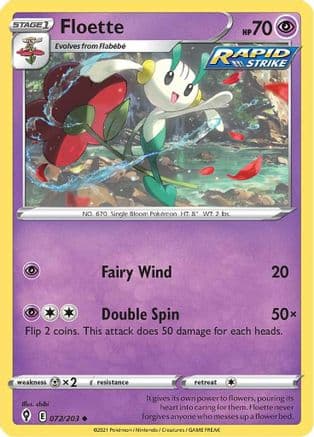 Floette — SWSH07: Evolving Skies Pokémon TCG card by chibi