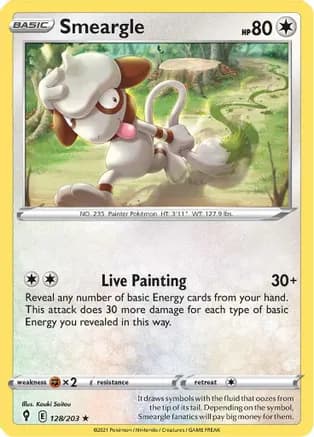 Smeargle — SWSH07: Evolving Skies Pokémon TCG card by Kouki Saitou