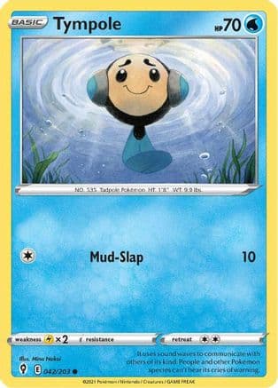Tympole — SWSH07: Evolving Skies Pokémon TCG card by Mina Nakai