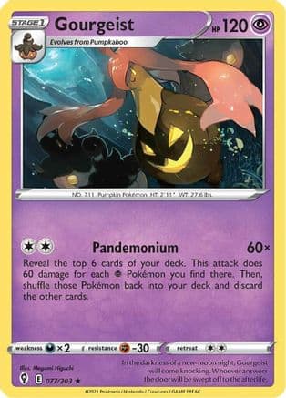Gourgeist — SWSH07: Evolving Skies Pokémon TCG card by Megumi Higuchi