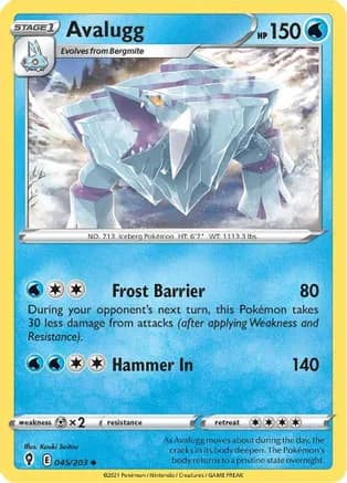 Avalugg — SWSH07: Evolving Skies Pokémon TCG card by Kouki Saitou