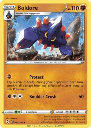 Boldore — SWSH07: Evolving Skies Pokémon TCG card by otumami