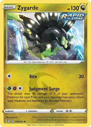 Zygarde — SWSH07: Evolving Skies Pokémon TCG card by otumami