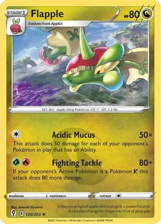 Flapple — SWSH07: Evolving Skies Pokémon TCG card by Anesaki Dynamic