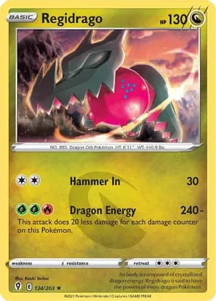 Regidrago — SWSH07: Evolving Skies Pokémon TCG card by Kouki Saitou