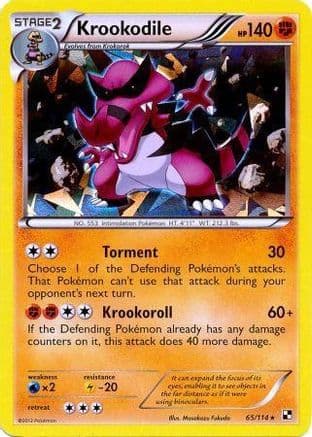 Krookodile - 65/114 (Cracked Ice Holo) — Blister Exclusives Pokémon TCG card by Masaaki Iwakura