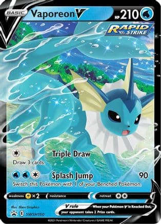 Vaporeon V - SWSH150 — SWSH: Sword & Shield Promo Cards