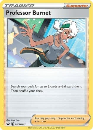 Professor Burnet - SWSH167 — SWSH: Sword & Shield Promo Cards Pokémon TCG card by Ryuta Fuse