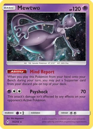 Mewtwo - 75/214 (Cosmos Holo) (Costco Exclusive) — Miscellaneous Cards & Products
