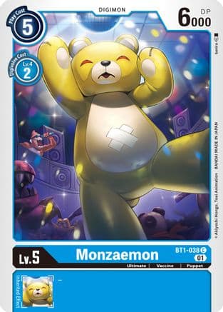 Monzaemon - BT1-038 (Alternate Art) — Starter Deck 08: Ulforce Veedramon Digimon Card Game card by Akiyoshi Honga, Toei Animation