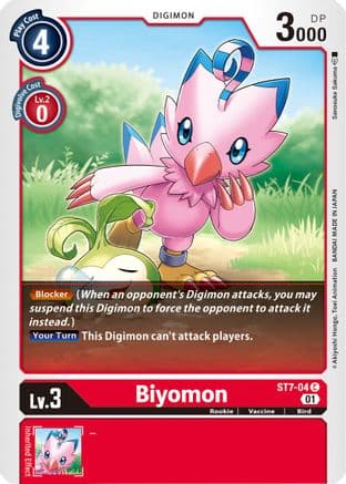 Biyomon — Starter Deck 07: Gallantmon Digimon Card Game card by Sansuke Sakuma