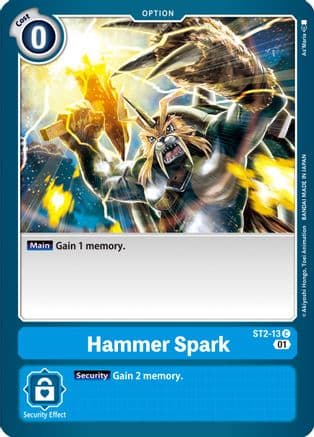 Hammer Spark - ST2-13 (Alternate Art) — Starter Deck 08: Ulforce Veedramon Digimon Card Game card by As'Maria