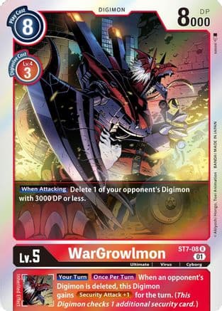 WarGrowlmon — Starter Deck 07: Gallantmon Digimon Card Game card by Akiyoshi Hongo, Toei Animation