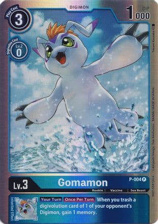Gomamon - P-004 (Rainbow Foil) — Digimon Promotion Cards