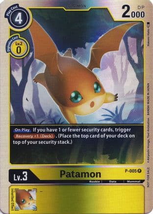 Patamon - P-005 (Rainbow Foil) — Digimon Promotion Cards
