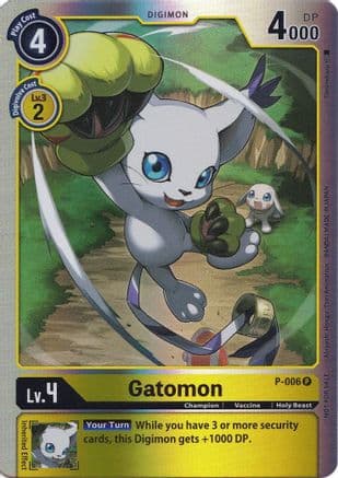 Gatomon - P-006 (Rainbow Foil) — Digimon Promotion Cards