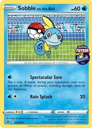 Sobble on the Ball - 005/005 (Pokemon Futsal) — Miscellaneous Cards & Products